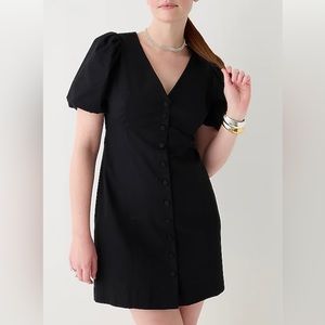 NWT Black puff sleeve mini dress | J. Crew | Size 2